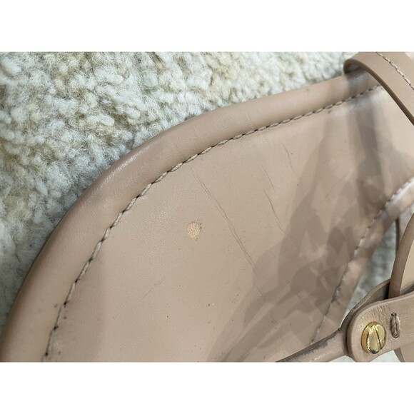 Tory Burch Sandal Size 10M Sandals Thong Flat Miller Tan Patent Leather Brazil - Picture 7 of 11